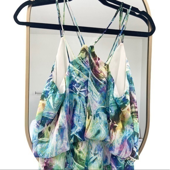 NWT Milly Blouson Celophane Multicolor Green Tank‎ Sleeveless Mini Dress - Picture 11 of 11